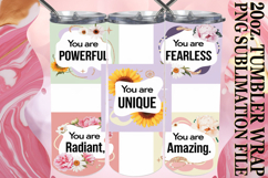 Happy Smiles 20oz tumbler wrap, Quote Product Image 1