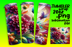 VIVID 20oz Tumbler Artwork , Flowers Product Image 1