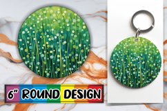 Stunning Keychain Landscape Round Design PNG Product Image 1