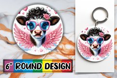 Radiant Sublimation Circle Ornaments, Valentines Product Image 1