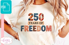 USA 250 Years Anniversary Sublimation, Patriotic shirt PNG Product Image 1