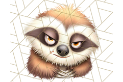 Adorable Angry Animals Clipart PNG, Cute Moody Faces Png Product Image 3
