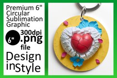 Romantic Keychain: 3D Heart Wall Magic Product Image 1