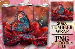 Glitter Butterfly Design for Teardrop Earrings 20oz Product Image 1