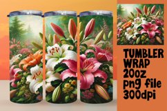 Unique 20oz Gift Tumbler Template , Flower Product Image 1