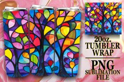 Colorful 20oz Stained Glass Tree Design Product Image 1
