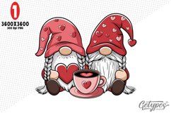 Valentine Gnome Sublimation Clipart - High Quality Design Product Image 3