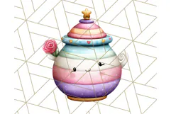 Princess Tea Party PNG Clipart with Teacups & Fancy Treats Product Image 3