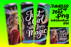 STUNNING 20oz Tumbler Design for Gifts , Just A Girl Product Image 1