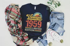Vintage 1959 Limited edition SVG - 64th Birthday SVG T-shirt Product Image 2