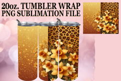 Bright Mornings 20oz tumbler wrap, Leopard Prints Product Image 1