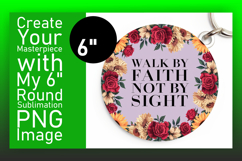 Stylish Round Design Keychain Artwork , Religious Product Image 1