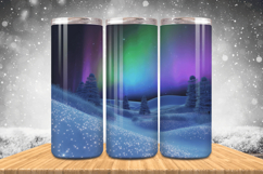 Winter Wonderland Snowflake PNG, Icy Tree 20oz Tumbler wrap Product Image 1