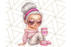 Sassy Mom Coffee PNG Clipart, Messy Bun Mom Life PNGs Product Image 2
