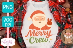 Cute Christmas PNG design, Merry Crew PNG sublimation Product Image 5