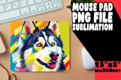 Dynamic Colorful Dog Mouse Pad Design PNG Product Image 1