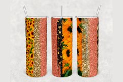 Sunflower Gold Peach Brush 20oz sublimation design tumbler Product Image 1