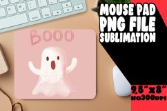 Adorable Halloween Ghost Watercolor Mouse Pad Product Image 1