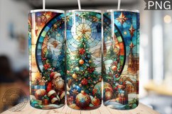 Watercolor Christmas Tumbler Wrap - High Quality 300 Dpi Product Image 1