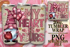 Vibrant Hearts 20oz tumbler wrap, Valenines Product Image 1