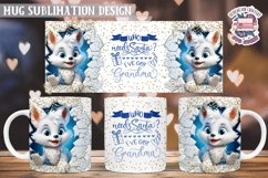 Christmas Mug Wrap Sublimation Funny Quote 3D Wall Animal Product Image 1