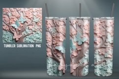 3D Butterflies Tumbler | Sublimation 3D Tumbler Wrap Product Image 3