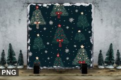Christmas Tree Square Sublimation Slate Design Product Image 1