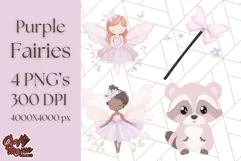 Pastel Purple Fairy Garden Clipart Enchanted Cottagecore Png Product Image 1