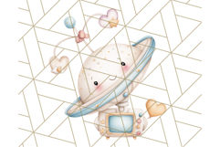 Kawaii Space Vehicles Clipart PNG, Cute Sci-Fi Tech Clip Art Product Image 3