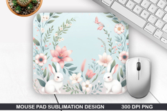 Flowers Mouse Pad Sublimation, Spring Mouse Pad PNG Design Product Image 1