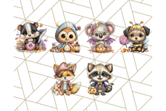 Costumed Critters Halloween Clipart PNG, Halloween Clip Art Product Image 7