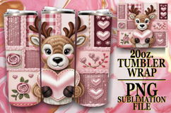 HAPPY ADVENTURES 20oz TUMBLER WRAP, Valenines Animals Product Image 1