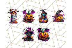 Pumpkin Party Halloween Clipart PNG, Cute Spooky Elements Product Image 7