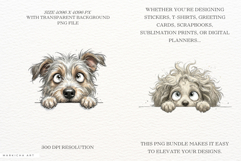 Whimsical Peeking Dogs Clipart Product Image 2