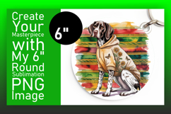 Stylish Round Design for Keychains , Cute Dog Product Image 1