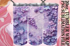 3D Fruit and Flower 20oz Tumbler Art Product Image 1