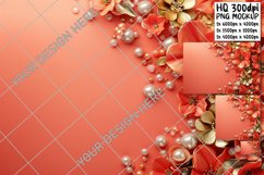 Luxurious Blossom and Pearl Harmony: Grand Backdrop Product Image 1