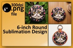 Enchanted Cat Circles: Glossy Sublimation Charm Product Image 1