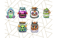 Halloween Monster Clipart PNG, Monsters in Jars, Spooky Png Product Image 7
