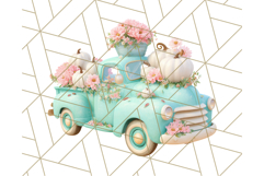 Vintage Truck Pumpkin and Fall Flowers PNG Clipart, Autumn Product Image 3