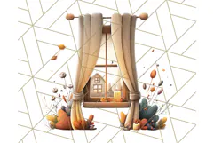 Cottagecore Halloween Clipart Cozy PNG, Autumn Fall Png Product Image 3
