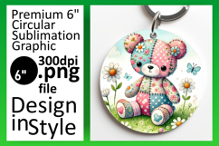 Charming Round Design Keychain Artwork , Animals Product Image 1