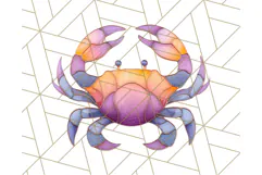 Stained Glass Sea Creatures PNG Clipart, Ocean Fantasy Product Image 3