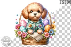 Easter Dog Sublimation - Easter Clipart PNG Design Product Image 1