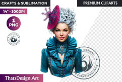 Fantasy Boreal Winter Girl Warrior &amp; Ice Queen Clipart Product Image 1