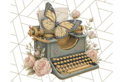 Vintage Butterfly PNG Clipart, Fairytale Cottagecore Images Product Image 3