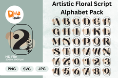 Artistic Floral Script Alphabet Pack Monogram Product Image 1