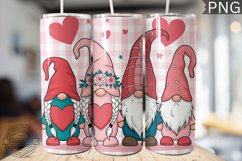 Valentine&#039;s Day Gnome Tumbler Wrap - High Quality 300 Dpi Product Image 1