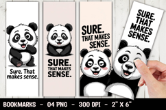 Funny Panda Bookmark Sublimation Product Image 1