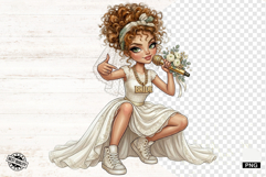 Cute Wedding Bride Clipart Product Image 1